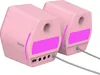 Two pink Edifier speakers are shown from a slightly elevated angle against a white background. Náhľad obrázku produktu
