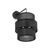 Wandlampe mit Schalter Metall Stoff 33 cm hoch Schwarz E27 Produktbild-Vorschau 4
