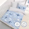 Babybettwäsche Biber 100x135cm, 100% Baumwolle, Blau, Produktbild-Vorschau 4