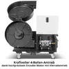 A welding machine with a wire feeder and a spool of wire is shown from a side-angle. Produktbild-Vorschau