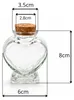 Glasflaschen Herz 70ml 8cm klar mit Korken 4er Set Produktbild-Vorschau