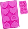 Cuori in silicone per muffin, vari disegni, 30 x 17,5 x 3,3 Anteprima dell’immagine prodotto 1