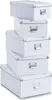 Zeller Boxen-Set, 5-tlg., Pappe, weiß 40x29x17 Produktbild-Vorschau 3