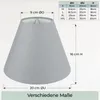 Wogati® Premium Lampenschirm E14/E27 Baumwolle |Grau / Produktbild-Vorschau 4