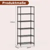 COSTWAY Wielopoziomowy metalowy regał do przechowywania, Podgląd zdjęcia produktu 3