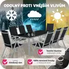Hliníková sedací souprava 8+1 - stříbrná Náhled obrázku produktu 8
