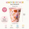 Melamin Kinderbecher 250ml Rosa Pastellrosa bruchsicher für Produktbild-Vorschau 3