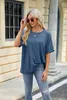 ASKSA Damen T-Shirt Sommer Kurzarm Oversized Rundhals Produktbild-Vorschau 5