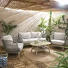home24 Loungeset - 4-teilig - Akazie Massiv / Polyester - Produktbild-Vorschau 1