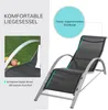 Outsunny 3-tlg. Gartenliege mit Tisch Gartensitzgruppe Mesh Produktbild-Vorschau 6