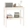 vidaXL Stolik konsola biały 80x40x75 cm lite drewno sosnowe Podgląd zdjęcia produktu 5