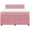 Schlichtes Boxspringbett mit Matratze Rosa 140x190 cm Samt Produktbild-Vorschau 5