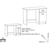 Demeyere Bureau OSIRIS, 108,5x45x75 cm, blanc, mobilier de Voir les images du produit 4