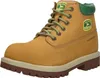 A single beige work boot with green accents and laces. Náhled obrázku produktu