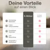 K-Möbel Glasvitrine stehend in Weiss (176x37x33 cm) mit 4 Produktbild-Vorschau 3