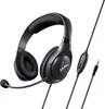 A black gaming headset with a microphone is shown against a white background. Produktbild-Vorschau