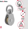 KOTARBAU® Carrucola singola nichelata da 1/2" in acciaio Anteprima dell’immagine prodotto 5