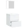 vidaXL Armoire sous lavabo avec lavabo et miroir blanc Voir les images du produit 6