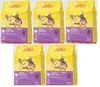 A collage of five bags of JosiDog Junior Sensitive dog food. Produktbild-Vorschau