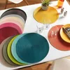 Tischset Platzdeckchen Ø 35 cm rund silber Untersetzer Produktbild-Vorschau 3