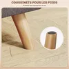 HOMCOM Repose pied salon, ottoman, siège rembourré en Voir les images du produit 6
