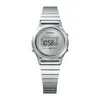 A silver Casio digital watch with a metal band is shown against a white background. Produktbild-Vorschau