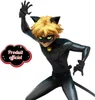 A character from Miraculous Ladybug, Cat Noir, in a dynamic pose against a white background. Anteprima dell’immagine prodotto