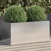 vidaXL Fioriera argento 62x30x29 cm in acciaio inox Anteprima dell’immagine prodotto 2