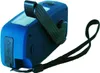 A blue portable solar dynamo radio with a black crank and strap. Náhľad obrázku produktu