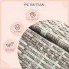 PawHut Rattan Hundehaus Hundebett mit Kissen Hausform Produktbild-Vorschau 5
