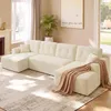 VASAGLE U-Form Sofa 6-Sitzer Modulares Cord Sofa mit Kissen Produktbild-Vorschau 1