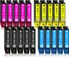 A collection of printer ink cartridges arranged in rows. Produktbild-Vorschau