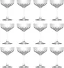 A collection of clear glass champagne coupes arranged in a grid. Produktbild-Vorschau