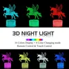 A collage of 3D unicorn night lights in various colors, with text describing features. Produktbild-Vorschau