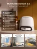 A multifunctional docking station for a robot vacuum cleaner, showcasing its features. Produktbild-Vorschau