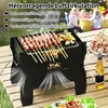 Přenosný gril na dřevěné uhlí a plyn 2 v 1 s nerezovým Náhled obrázku produktu 4