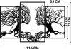 Wallity, Love Tree, decorazione da parete, nero, metallo, Anteprima dell’immagine prodotto 5