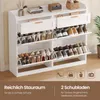 Armoire à chaussures AODEMOKO avec 4 portes, étagère à Voir les images du produit 4