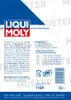 The image shows the back of a Liqui Moly 2-Takt-Motoroil 5 Liter container, with detailed product information and specifications. Produktbild-Vorschau