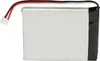 A white rectangular battery with a black tape on one side and a white connector with red, black, and white wires attached. Produktbild-Vorschau