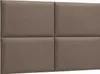 Komvortowy | Polsterpaneel | Wandkissen Velours Grau 50x40 Produktbild-Vorschau 5