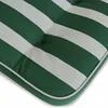 A close-up view of a green and white striped cushion or mattress. Produktbild-Vorschau