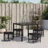 Gartenhocker mit Kissen 4 Stk. Schwarz 41x41x36 cm Poly Produktbild-Vorschau 3
