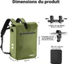 Wiltec Sacoche sac à dos étanche pour porte-bagages olive – Voir les images du produit 3