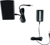 Two black power adapters with cables are shown against a white background. Produktbild-Vorschau