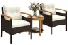 Outsunny Rattan Bistroset 3 teiligesGartenmöbel-Set mit 2 Produktbild-Vorschau 1