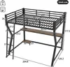 MODFU Hochbett, 90×200 cm Kinderbett mit LED-Ambientelicht, Produktbild-Vorschau 7