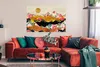 MuchoWow® Poster Gold - Blumen - Druck - Abstrakt - Produktbild-Vorschau 2