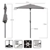 Sekey Sonnenschirm Balkon Gartenschirm Marktschirm  140×210 Produktbild-Vorschau 7