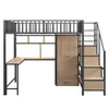 Lit superposé Flieks 140 x 200 cm avec armoire, lit enfant Voir les images du produit 9